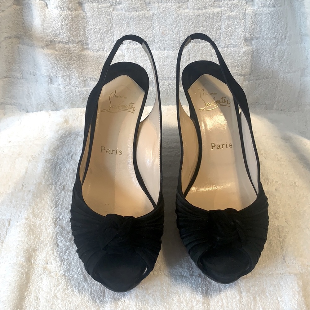 Christian Louboutin Black Open-toe . Size 39.5